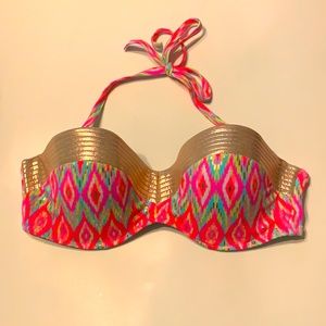 Pink Gold Bikini Top